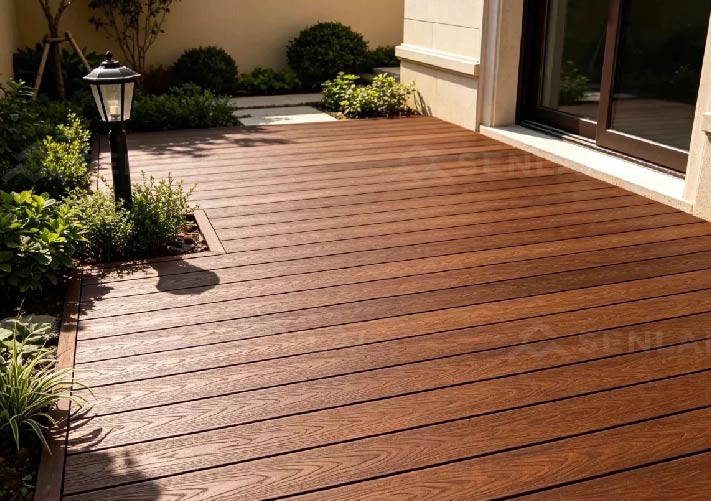multicolor wood plastic composite deck