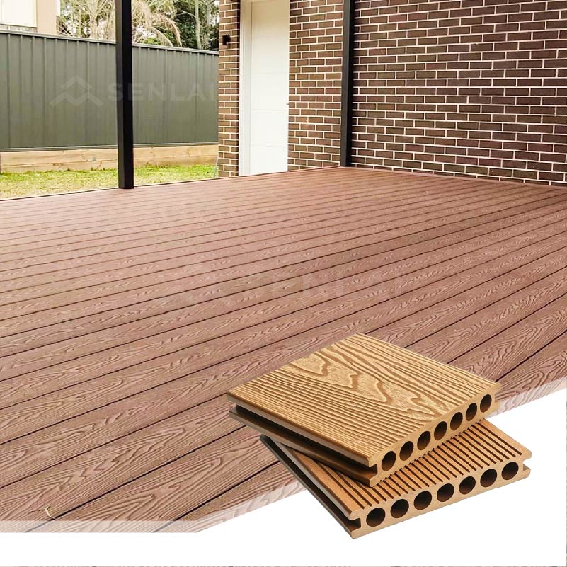 WPC Decking 7-Hole Hollow Embossed Waterproof Outdoor