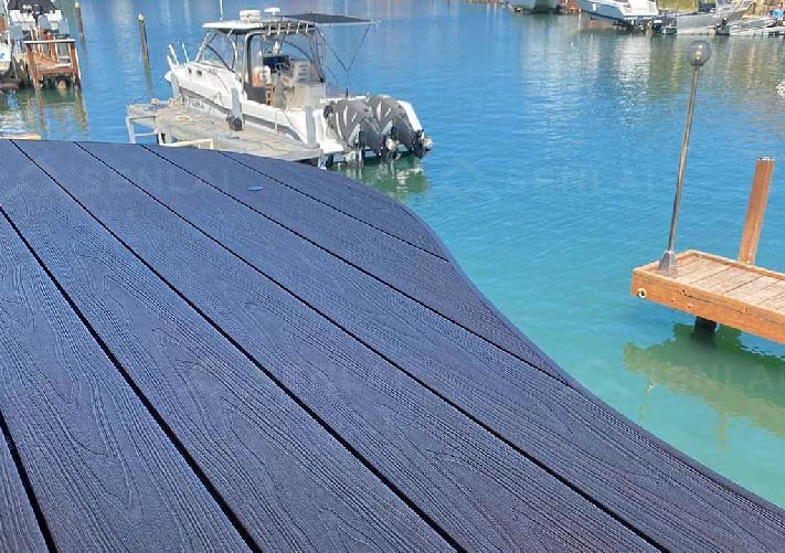 multicolor wood plastic composite deck