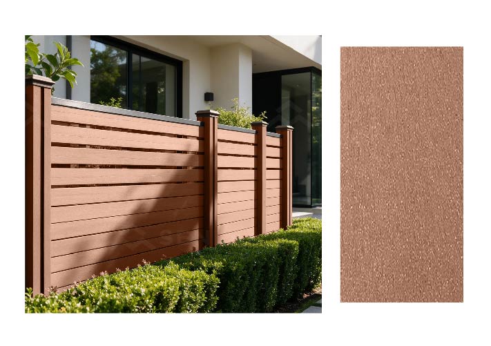 multicolor wood plastic composite deck