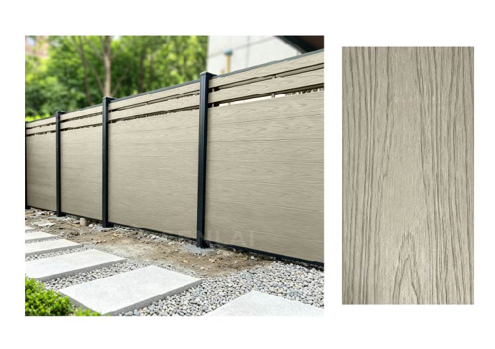 multicolor wood plastic composite deck