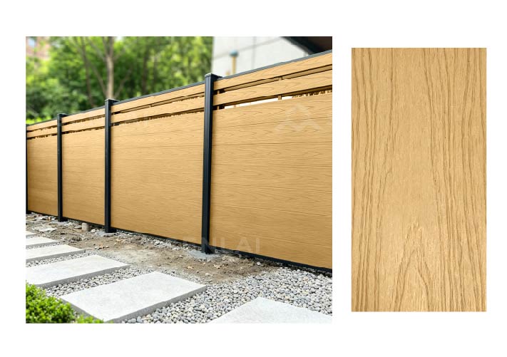 multicolor wood plastic composite deck