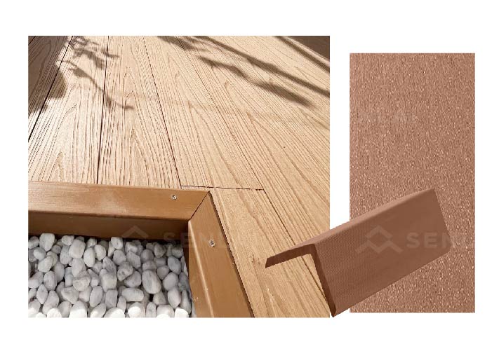 multicolor wood plastic composite deck