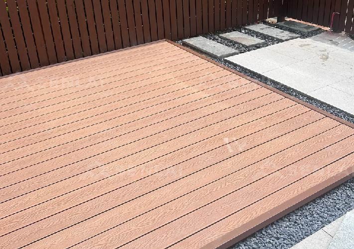 multicolor wood plastic composite deck