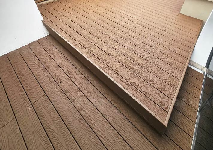 multicolor wood plastic composite deck